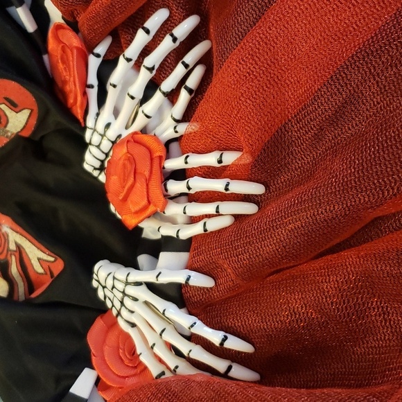 Day of the Dead Dress and Headpiece Set Size L - Picture 4 of 11